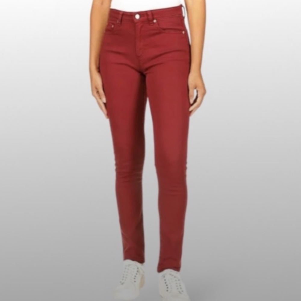 COPY - MICHAEL Michael Kors Stretch High Rise Merlot Skinny Jeans - Picture 4 of 5